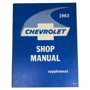 VTG Original 1963 CHEVROLET Shop Manual Book Supplement For Passenger Cars OEM